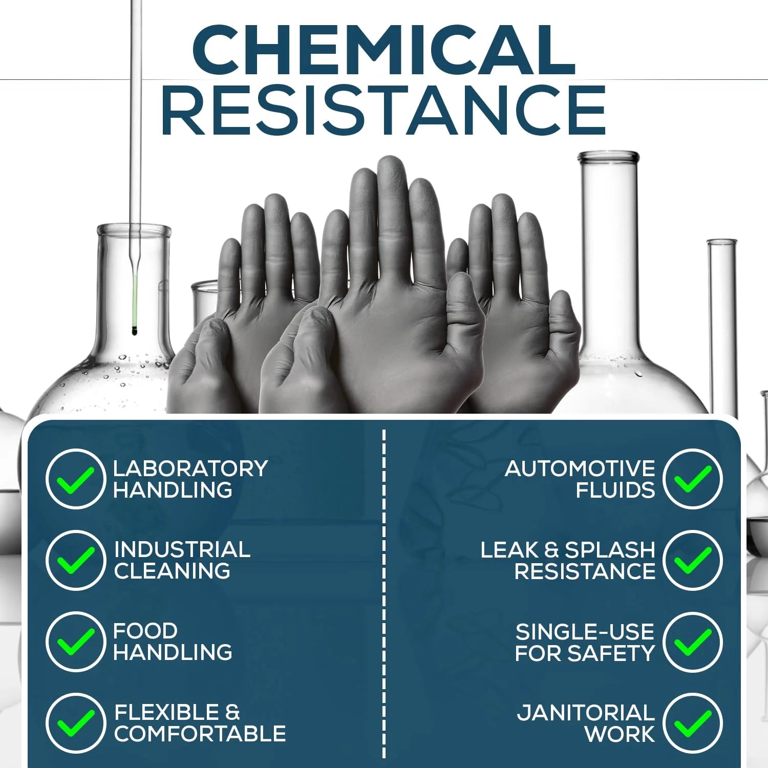 Volt Black 6 Mil Nitrile Disposable Gloves - Food Safe Disposable Gloves, Disposable Cleaning Gloves, Micro Textured Gloves for Enhanced Grip, Latex Free Gloves - 1000 Ct. (Large)