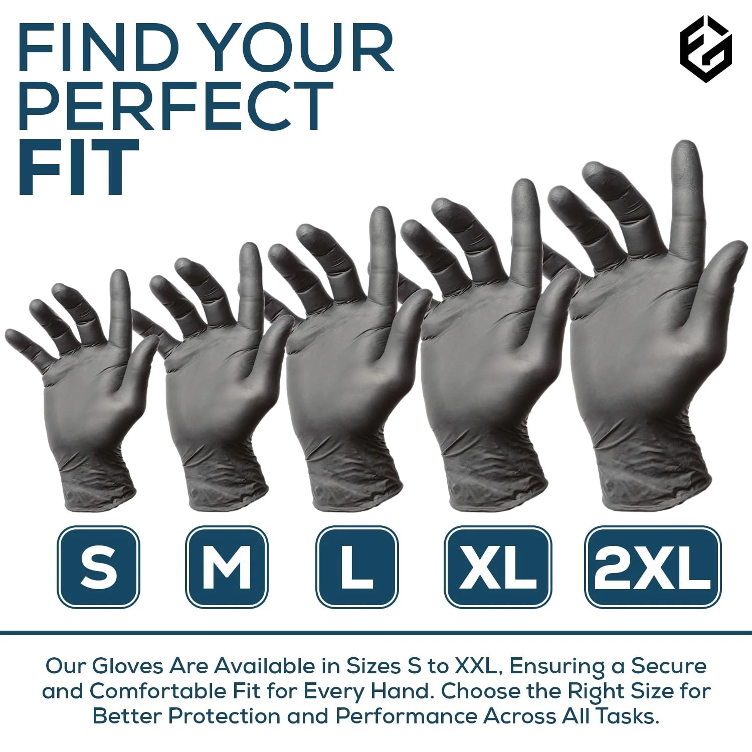 Volt Black 6 Mil Nitrile Disposable Gloves - Food Safe Disposable Gloves, Disposable Cleaning Gloves, Micro Textured Gloves for Enhanced Grip, Latex Free Gloves - 1000 Ct. (Large)